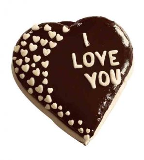 Heart shaped chocholate cake